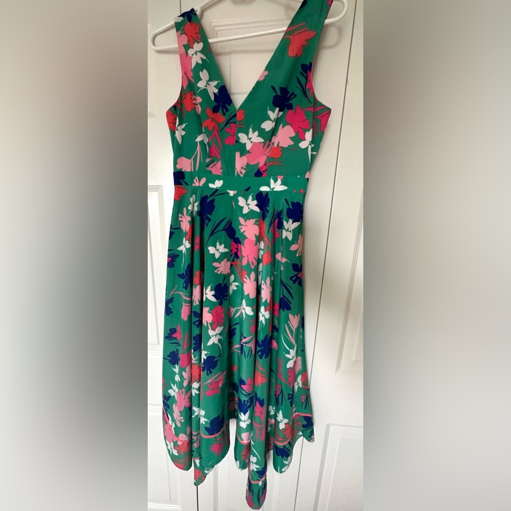 Vince Camuto Floral Handkerchief Hem Midi Sundress Size 0